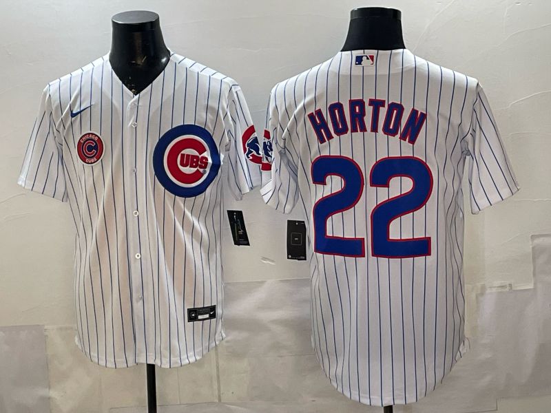 Men Chicago Cubs #22 Horton White Stripe Game 2026 Nike MLB Jersey style 001